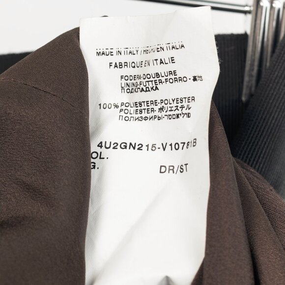 Valentino Brown Silk Shantung Pencil Skirt - Picture 9 of 9